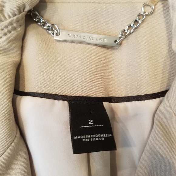 WHBM Blazer Womens Size 2 Tan Button Down Jacket - Picture 6 of 7